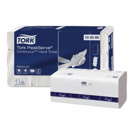 Ręcznik papierowy Tork składany ZZ PeakServe, 1-W, biały, 3240 szt./kart, H5, 100589