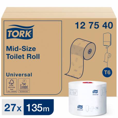 Tork Mid-size papier toaletowy, 127540, 27 szt. 7322540475869
