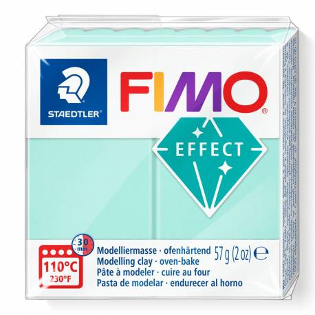 Kostka FIMO effect 57g, miętowy pastelowy, masa termoutwardzalna, Staedtler