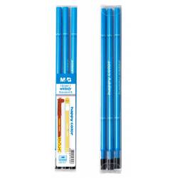 Wkłady do długopisu wymazywalnego, Standard B (krótszy) 0.5mm, niebieski, 3 szt. w etui, Happy Color
