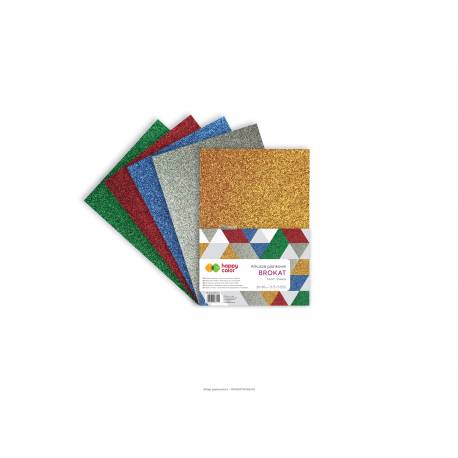 Arkusze piankowe MIX Brokat, A4, 5 ark., 5 kolorów, Happy Color