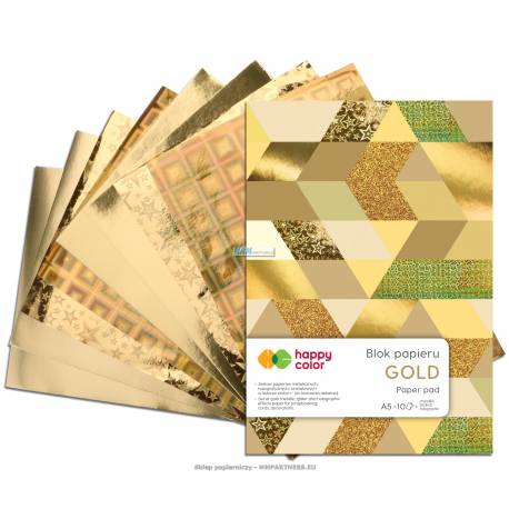 Blok GOLD, A5, 150-230g, 10 ark, Happy Color