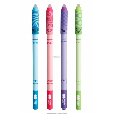 Długopis ścieralny, zmazywalny Buźki LOL, 0.5mm, niebieski, Happy Color