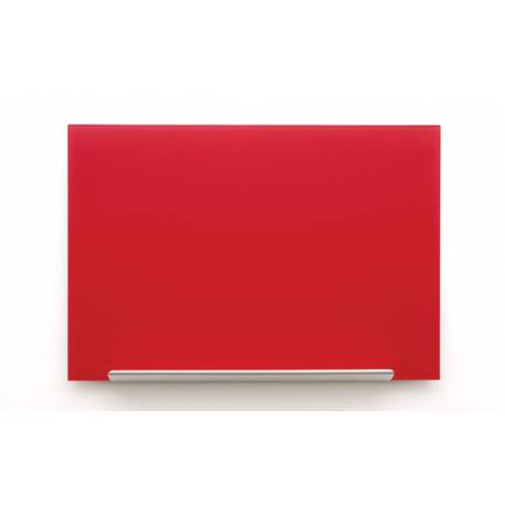 Szklana tablica magnetyczna, suchościeralna tablica Nobo Impression Pro, czerwona (67,7 x 38,1cm)