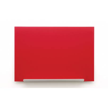 Szklana tablica magnetyczna, suchościeralna tablica Nobo Impression Pro, czerwona (99,3 x 55,9cm)