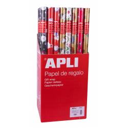 Papier prezentowy APLI, 60 g/m2, 1 szt, 70x200 cm, mix kolorów