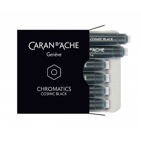 Naboje CARAN D-ACHE Chromatics Cosmic Black, 6szt, czarne