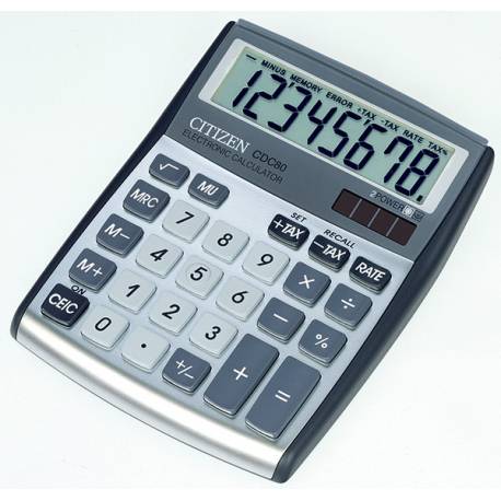 Kalkulator biurowy CITIZEN CDC-80, 8 pozycyjny, zasilanie na baterie