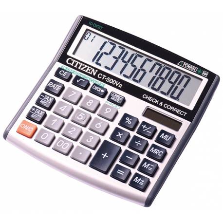 Kalkulator biurowy CITIZEN CT-500V II, 10 pozycyjny, podwójne zasilanie