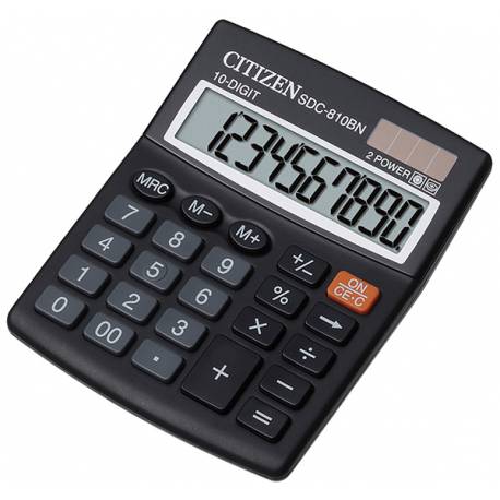 Kalkulator CITIZEN SDC810BN, 10 pozycyjny, podwójne zasilanie