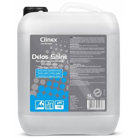 Płyn do pielęgnacji mebli Clinex Delos Shine 5L 77-146, połysk