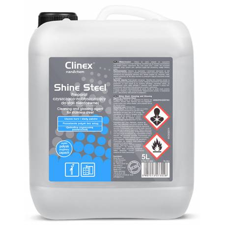 Płyn czyszcząco-nabłyszczający Clinex Shine Steel 5L 77-500, do st