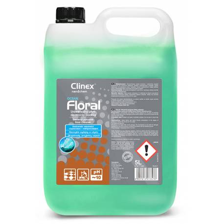 Płyn do mycia podłóg, uniwersalny, Clinex Floral Ocean 5L 77-891, długo utrzymujący zapach