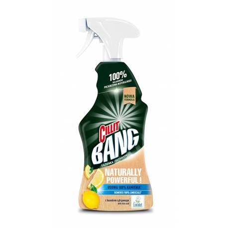 Cillit Bang Naturally Powerful, płyn do czyszczenia łazienki, spray 750 ml, z kwaskiem cytrynowym