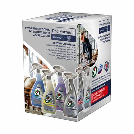 Środki do czyszczenia, mix produktów CIF PRO FORMULA, 6x750ML