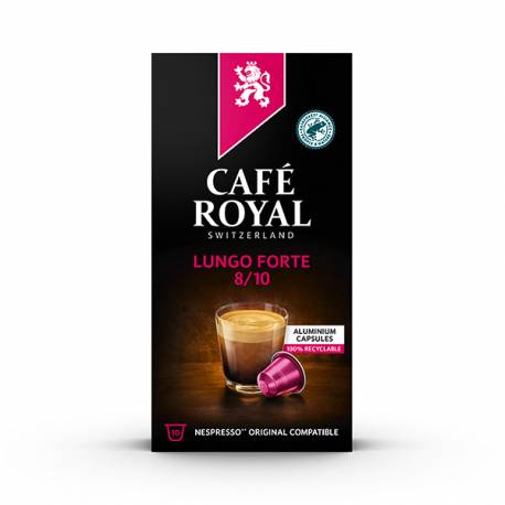 Kapsułki do kawy CAFE ROYAL LUNGO FORTE, kawa w kapsułkach 10 szt