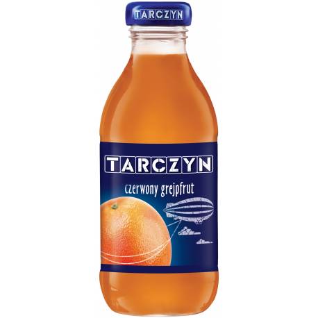 Sok Tarczyn 0,3L, czerwony grejfrut, szklana butelka