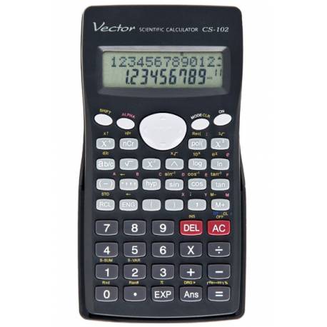 Kalkulator naukowy VECTOR KAV CS-102, 244 funkcji, 84x154mm, czarny