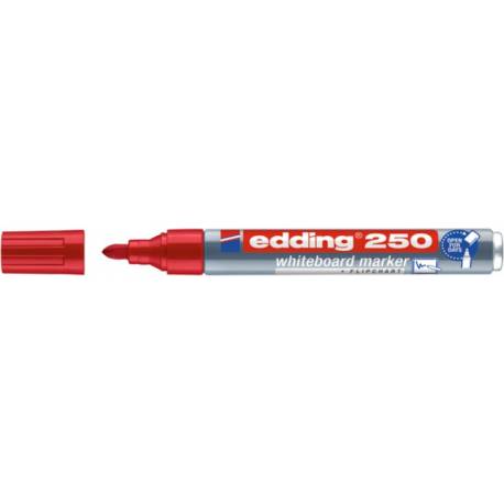 Marker do tablicy, pisak suchościeralny Edding 250, okrągły, czerwony