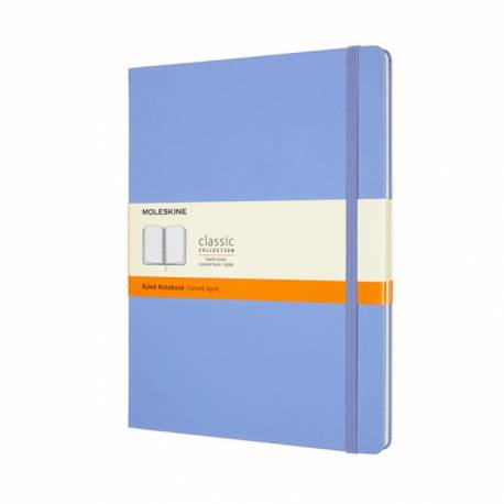Notatnik B5+, notes MOLESKINE Classic XL 19x25cm w linie, twardy, hydrangea blue, 192 str, niebieski