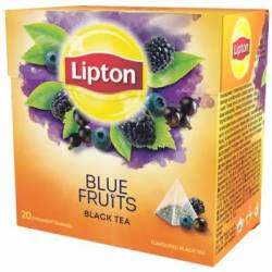 Lipton piramidki, herbata owocowa, owoce jagodowe, 20 saszetek