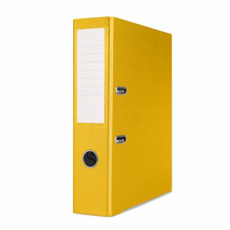Segregator A4, biurowy segregator na dokumenty BASIC-S z szyną 75mm, żółty