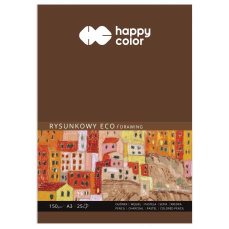Blok rysunkowy ECO, ART, A4, 25 ark, 150g, Happy Color