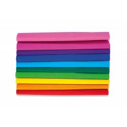 Bibuła marszczona 50 x200cm - TĘCZA - MIX 10 kolorów, 10 rolek, Happy Color