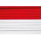 Bibuła marszczona 25x200cm, MIX PL - biało/czerwony, 10 rolek, Happy Color