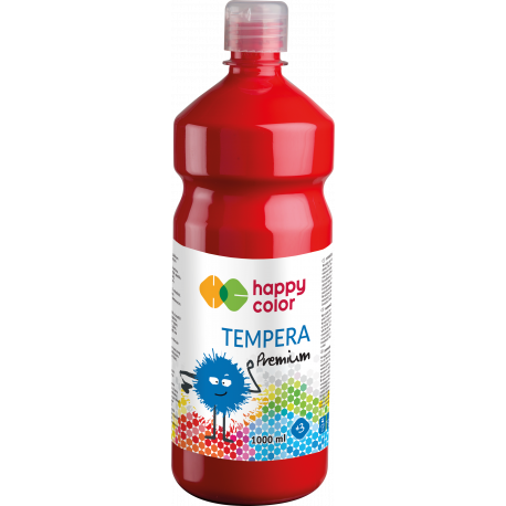 Farba tempera Premium 1000ml, czerwony, Happy Color