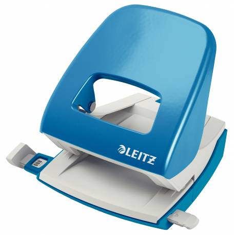 Dziurkacz Leitz 5008, duży dziurkacz biurowy do 30 kartek papieru, jasnoniebieski