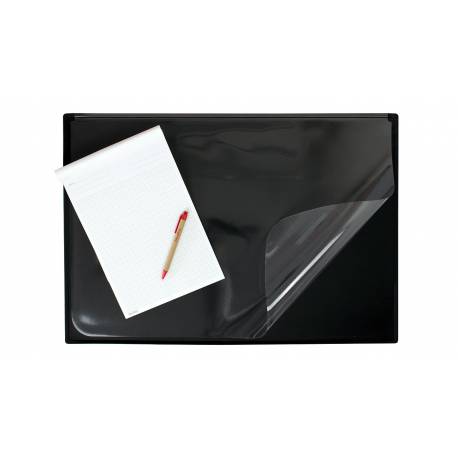 Podkładka na biurko, ochronna, mata na biurko z folią 45x65cm czarny, Biurfol