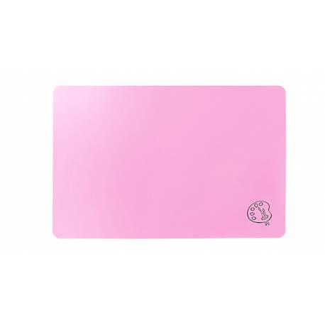 Podkładka na biurko dla dziecka, mata na biurko do prac plastycznych A3 pastel różowa, Biurfol