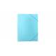 Teczka plastikowa, teczka z gumką na dokumenty A4, pastel niebieska, Biurfol