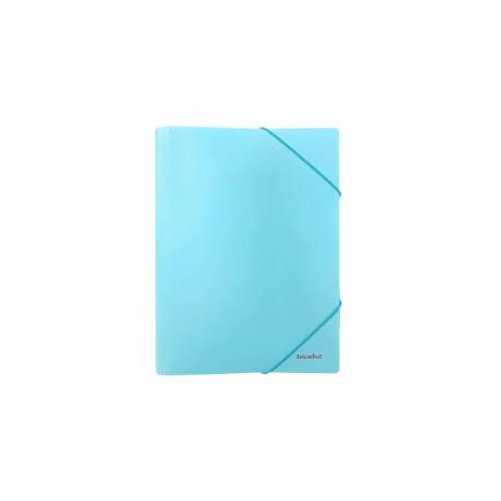 Teczka plastikowa, teczka z gumką na dokumenty A4, pastel niebieska, Biurfol