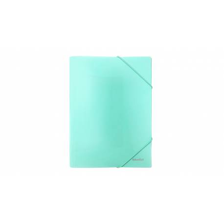 Teczka plastikowa, teczka z gumką na dokumenty A4, pastel zielona, Biurfol