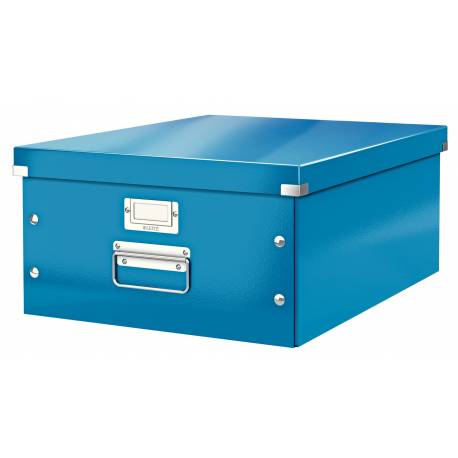 Pudło do przechowywania, pojemnik zamykany, kartonowe pudło Leitz C&S A3 WOW, niebieski