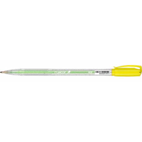 Długopis żelowy Rystor GZ-031, cienkopiszący, długopis brokatowy-fluo, zielony