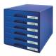 Pojemnik z szufladami, organizer na dokumenty na biurko z 6 szufladami Leitz PLUS, niebieski