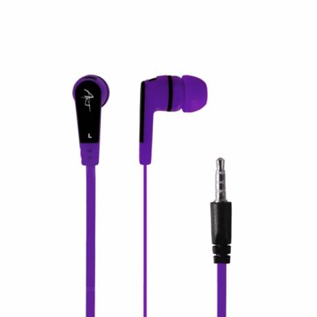 Słuchawki douszne z mikrofonem fioletowe smartphone/mp3/tablet S2F