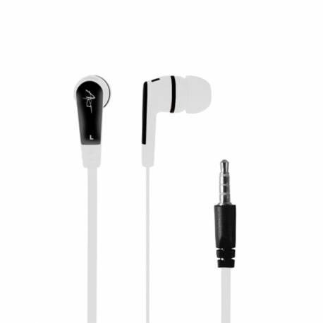 Słuchawki douszne z mikrofonem białe smartphone/mp3/tablet S2A