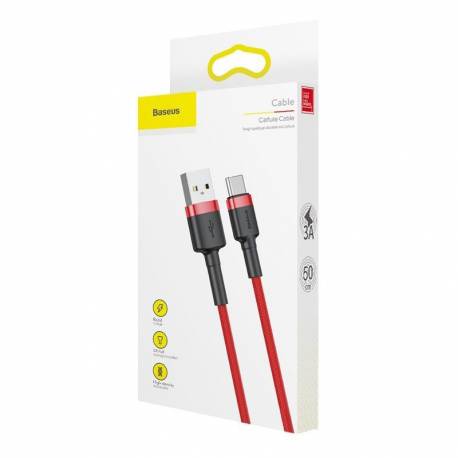 Kabel Cafule USB do USB-C, 2A, 2m, czerwony, Baseus