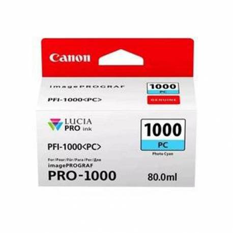 Tusz Canon PFI-1000 do iPF Pro-1000 , 80ml, cyan, 4875 str