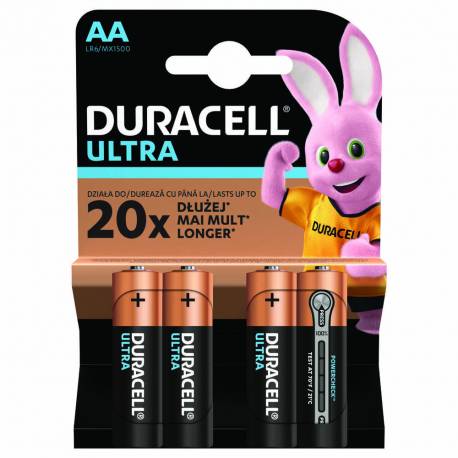 Baterie Duracell LR6, baterie AA, MN1500 (K4) Ultra Powercheck