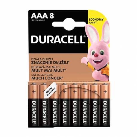 Baterie Duracell alkaiczna LR03 baterie AAA 1,5V Basic 8-pack