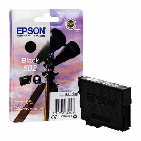 Tusz Epson 502 do Expression Home XP-5105/XP-5100, 4,6 ml, Black