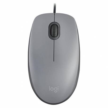 Logitech Mysz M110, optyczna, przewodowa, USB, Szara, Silent