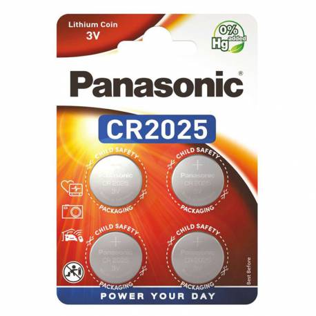Baterie Panasonic litowo-guzikowe CR2025/4BP, 4szt.