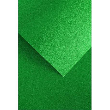 Karton brokatowy Zielony A4 5szt 210g/m2