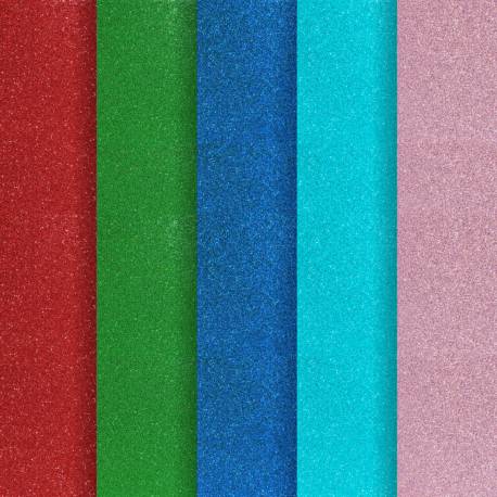 Karton brokatowy Mix kolorów A3 5szt 210g/m2